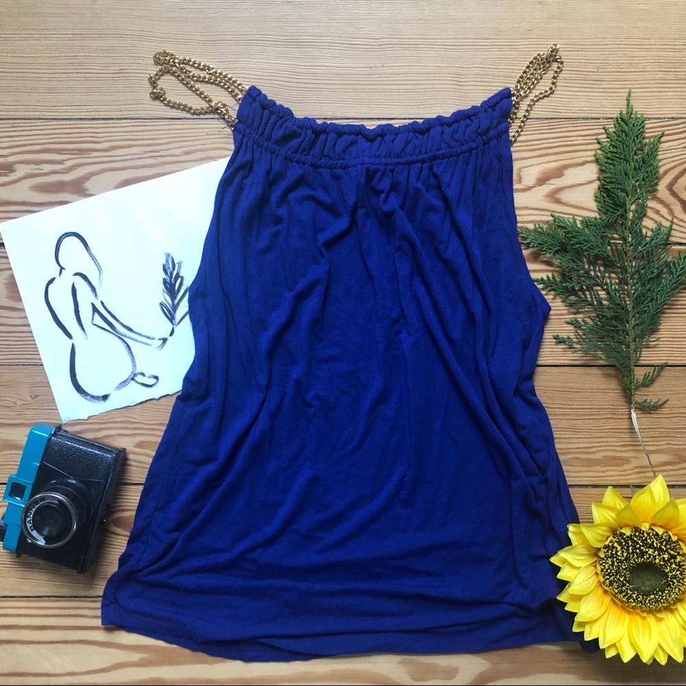 3/$36 Gold Chain Strap Tank